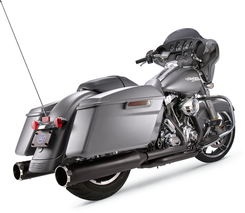 S&S CYCLE MK45 Mufflers - Black - Black Thruster 550-0666