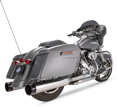 S&S CYCLE MK45 Mufflers - Chrome - Black Tracer 550-0668