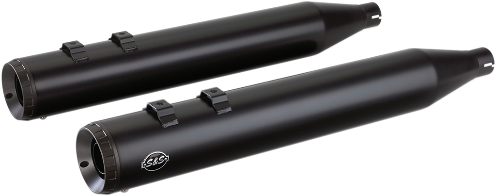 S&S CYCLE Grand National Mufflers - Black 550-0690