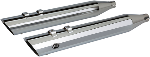 S&S CYCLE Slash Cut Slip-On Mufflers - Chrome 550-0695