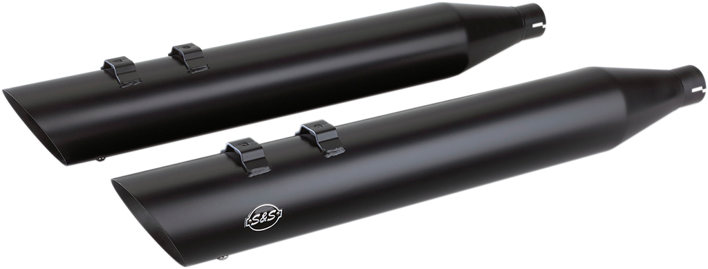 S&S CYCLE Slash Cut Mufflers - Black 550-0692