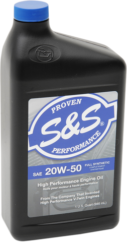 S&S CYCLE Synthetic Oil 20W-50 - 1 U.S. quart 153755