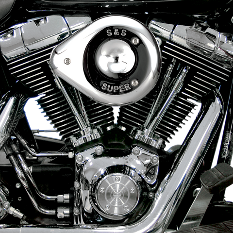 S&S CYCLE Teardrop Air Cleaner Kit - Chrome 17-0403