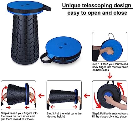 Telescoping Foldable Motorcycle Stool for Adults