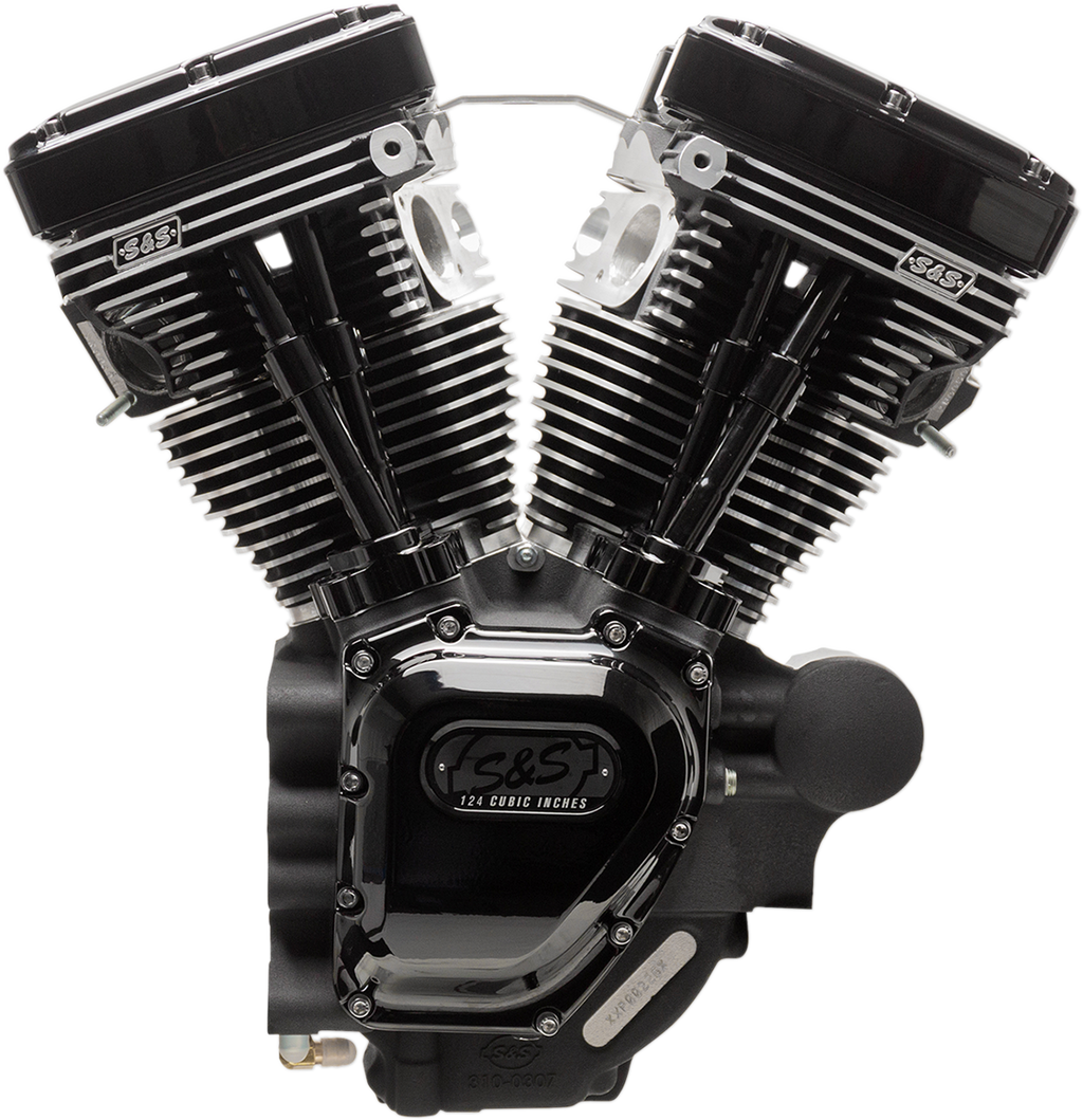 S&S CYCLE T124 Long Block Engine - Black - Touring 310-0835A