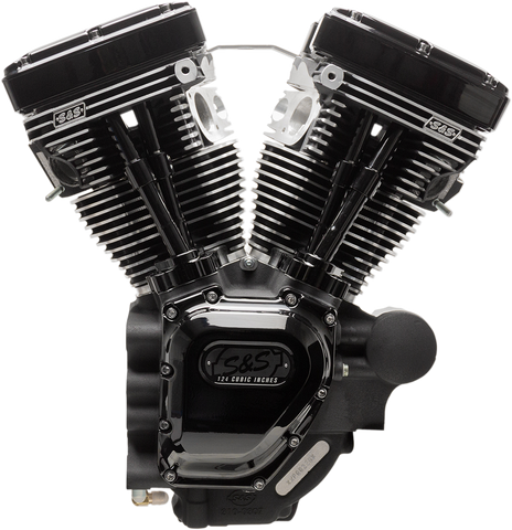 S&S CYCLE T124 Long Block Engine - Black - Touring 310-0835A