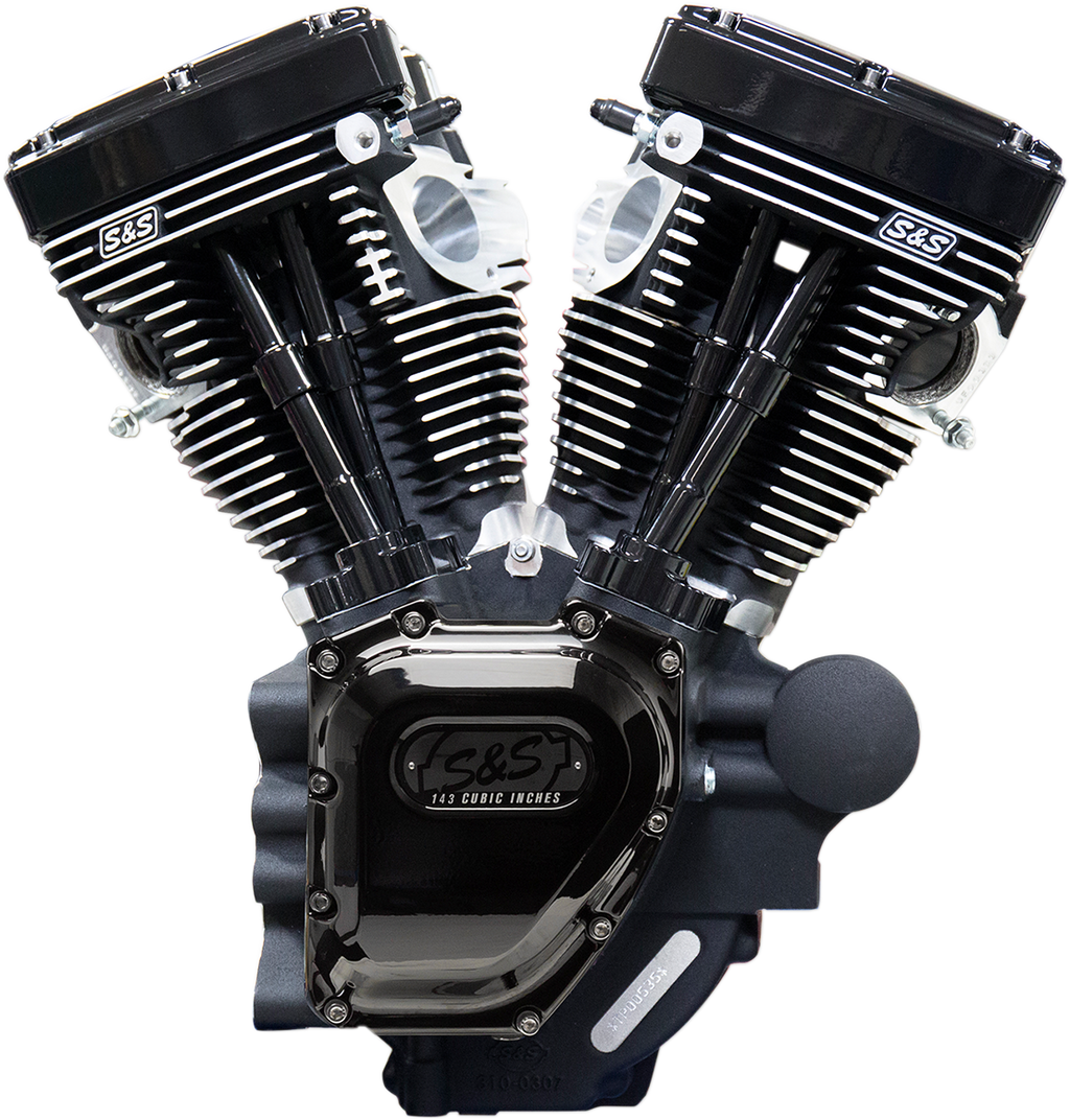 S&S CYCLE T143 Long Block Engine - Black - Dyna 310-0901A