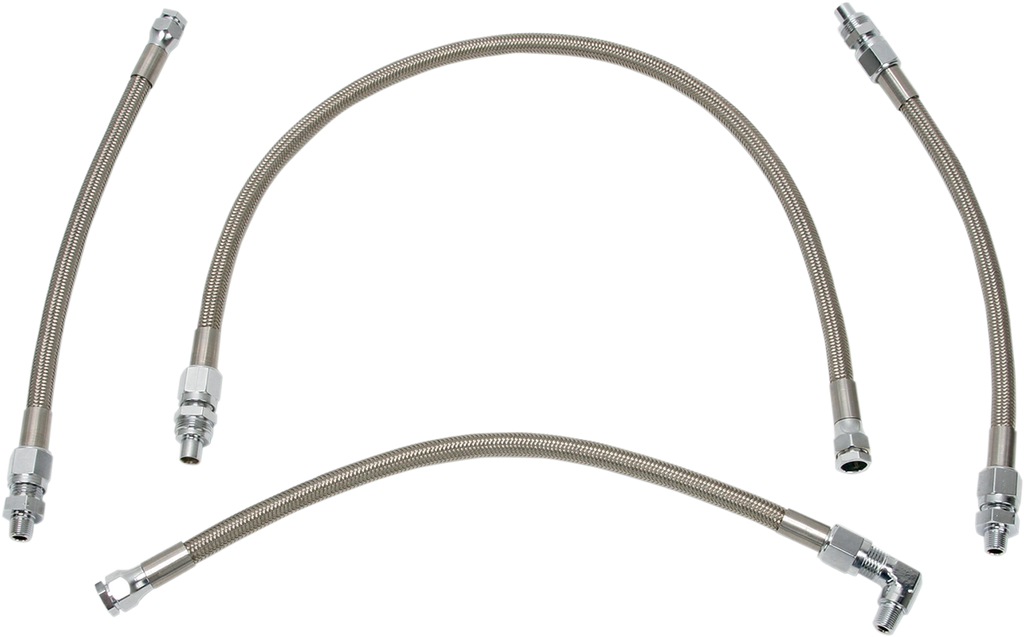 DRAG SPECIALTIES Oil Line Kit - Stainless Steel - Softail 606002
