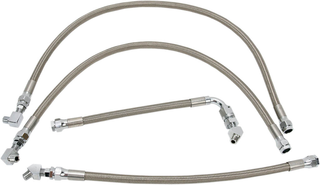 DRAG SPECIALTIES Oil Line Kit - Stainless Steel - FXR 606003
