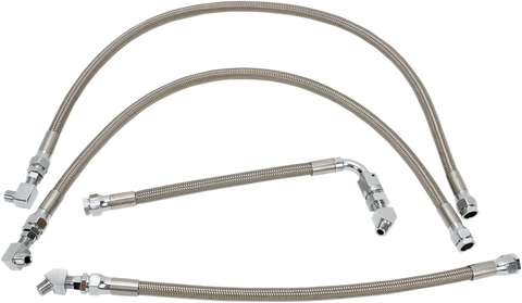 DRAG SPECIALTIES Oil Line Kit - Stainless Steel - FXR 606003