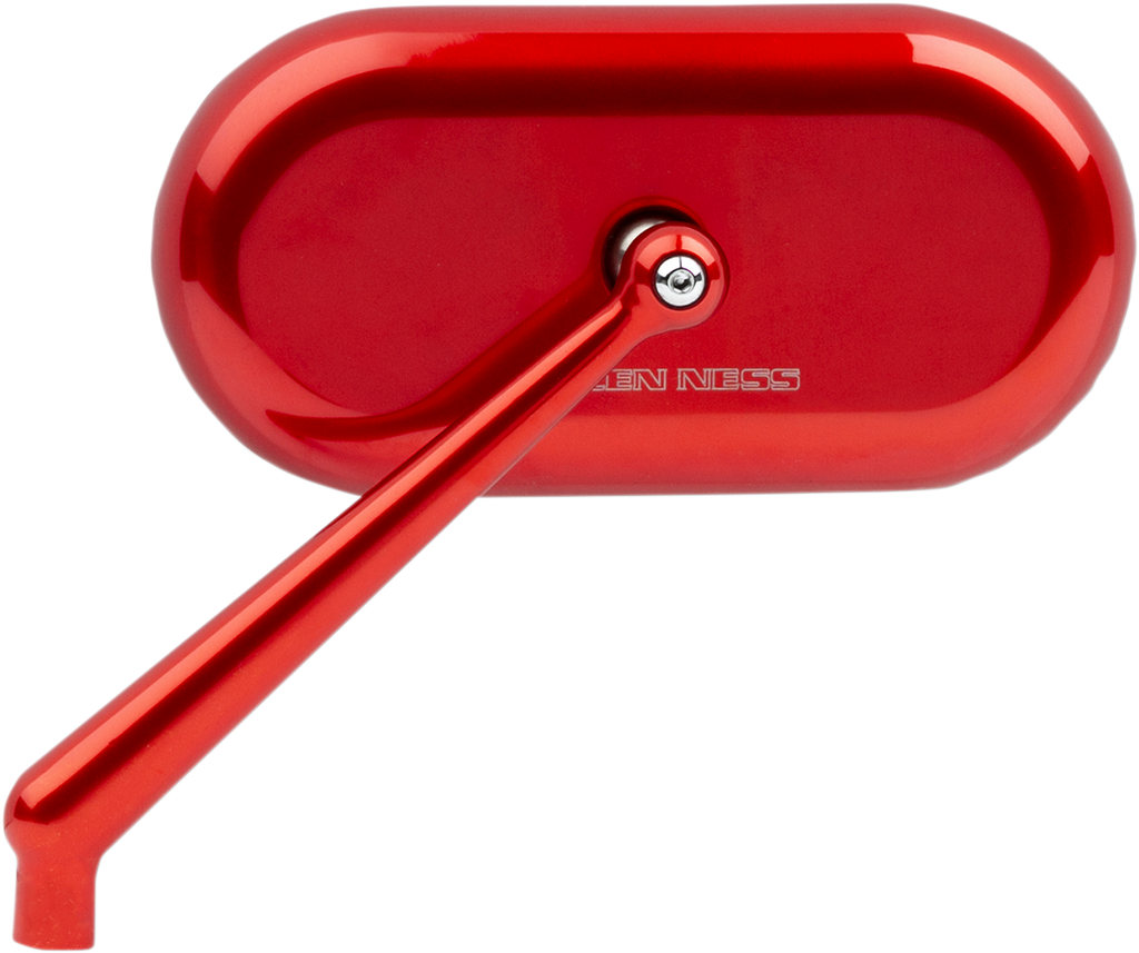 ARLEN NESS Mirror - Side View - Oval - Red - Left 13-176