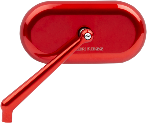 ARLEN NESS Mirror - Side View - Oval - Red - Left 13-176