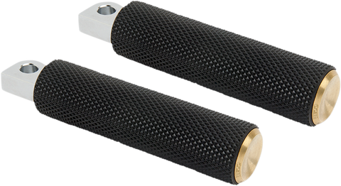 ARLEN NESS Passenger Knurled Footpegs - Brass - FLDE 07-945