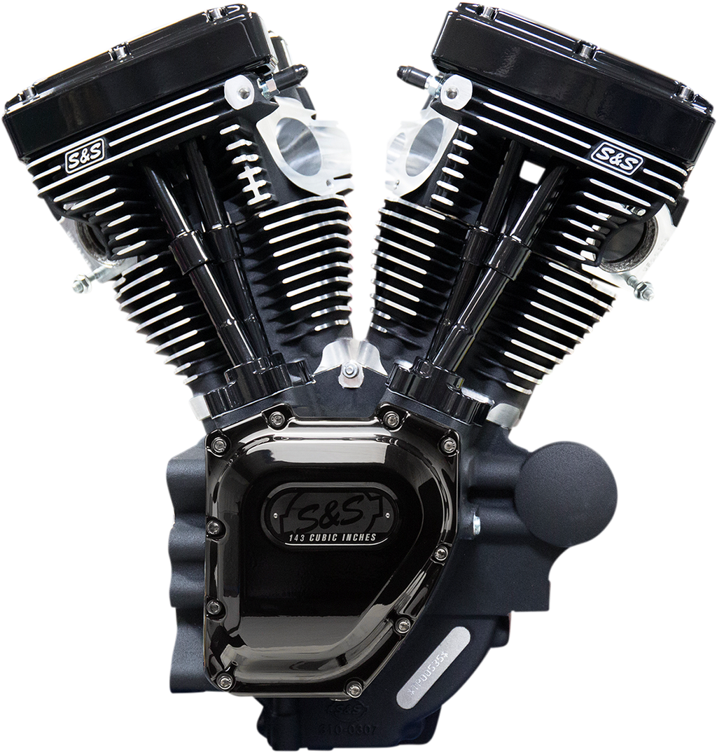 S&S CYCLE T143 Long Block Engine - Black - Touring 310-0837A