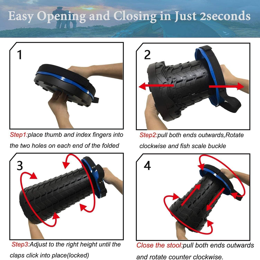 Telescoping Foldable Motorcycle Stool for Adults