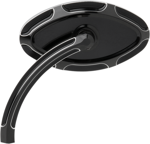 ARLEN NESS Cats Eye Forged Billet Mirror - Black - Left 13-130