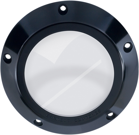 BARNETT Derby Cover - Black/Clear - '99-'06 Big Twin 343-30-44006