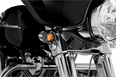 ARLEN NESS LED Deep Cut Signals - Black/Amber - Amber Ring 12-753
