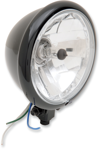 DRAG SPECIALTIES Bottom Mount Springer Headlight - 5-3/4" - Black 20-6035BWI