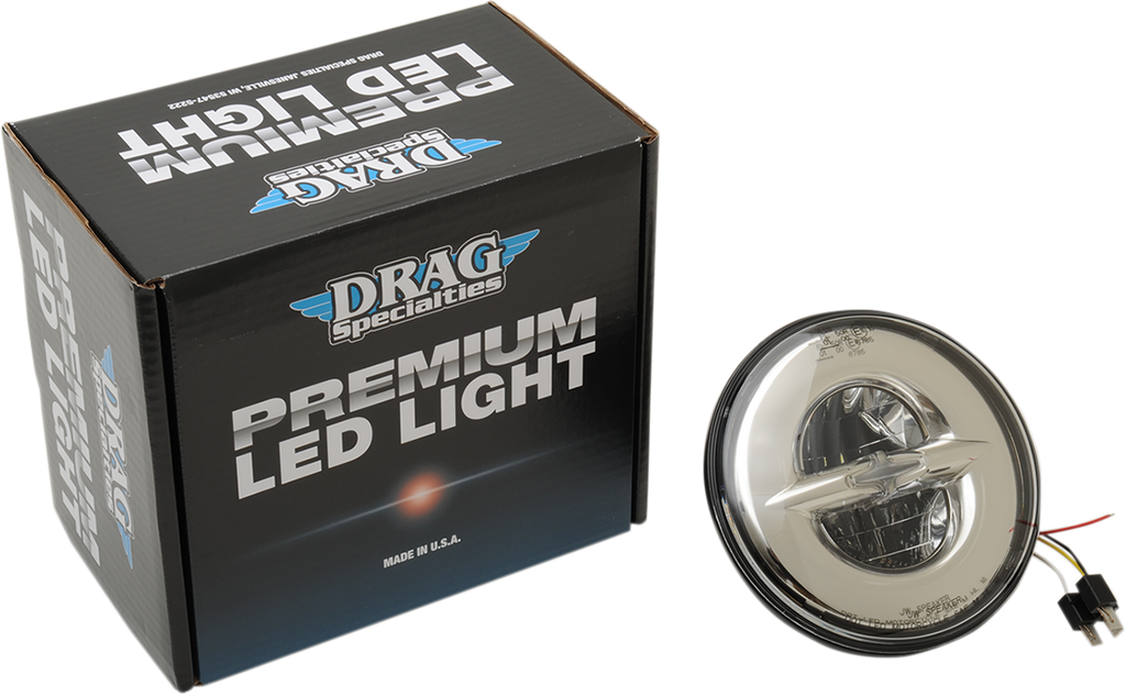 DRAG SPECIALTIES 7" Reflector-Style Headlight - Chrome 0552864