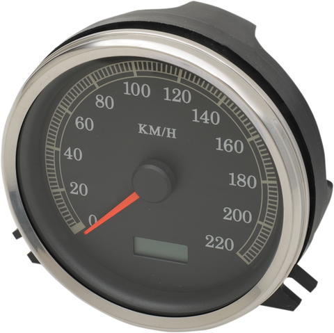 DRAG SPECIALTIES Electronic KM/H Speedometer - Black Face 76436KMX