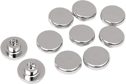 DRAG SPECIALTIES Bolt Covers - Allen/Buttonhead - Top Cover Only - 1/4" - Chrome - 10 Pack 352044