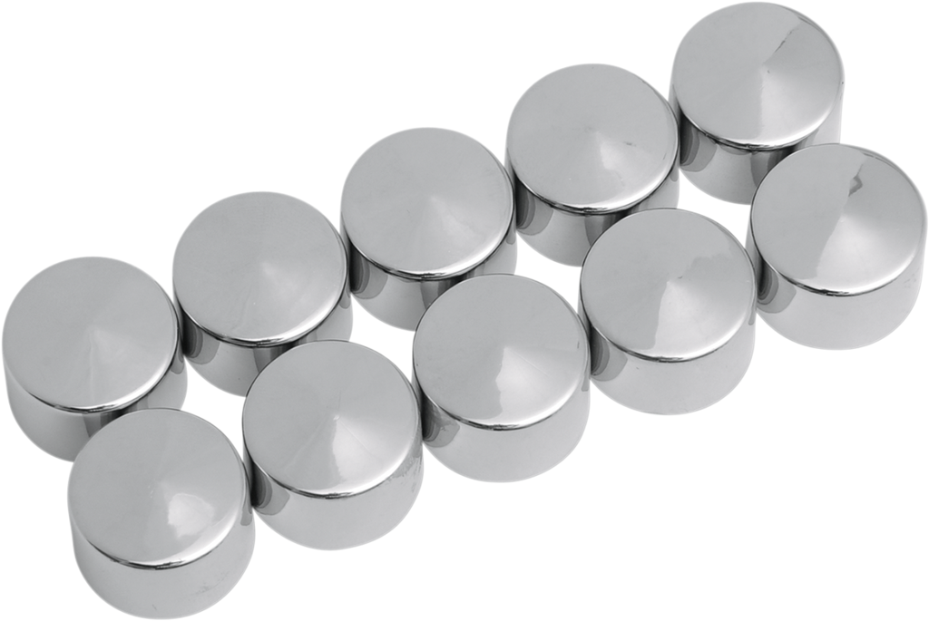 DRAG SPECIALTIES Bolt Covers - Allen/Socket - 3/8" - Chrome - 10 Pack 352055