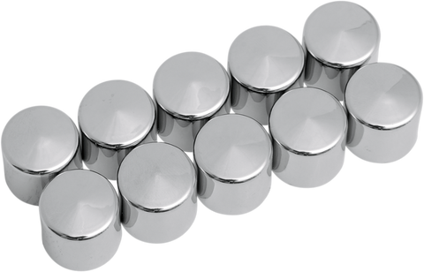 DRAG SPECIALTIES Bolt Covers - Hex - Deep - 9/16" - Chrome - 10 Pack 352059