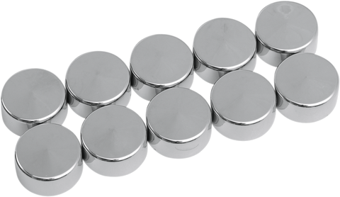 DRAG SPECIALTIES Bolt Covers - Hex - 3/4" - Chrome - 10 Pack 352052