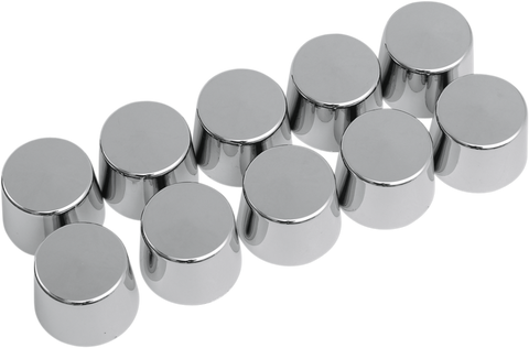 DRAG SPECIALTIES Bolt Covers - Hex - Deep - Shouldered - 5/16" - Chrome - 10 Pack 352051