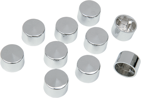 DRAG SPECIALTIES Bolt Covers - 12 Point - 1/4" - Chrome - 10 Pack 352041