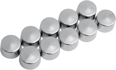 DRAG SPECIALTIES Bolt Covers - 12 Point - 10 mm - Chrome - 10 Pack 352046