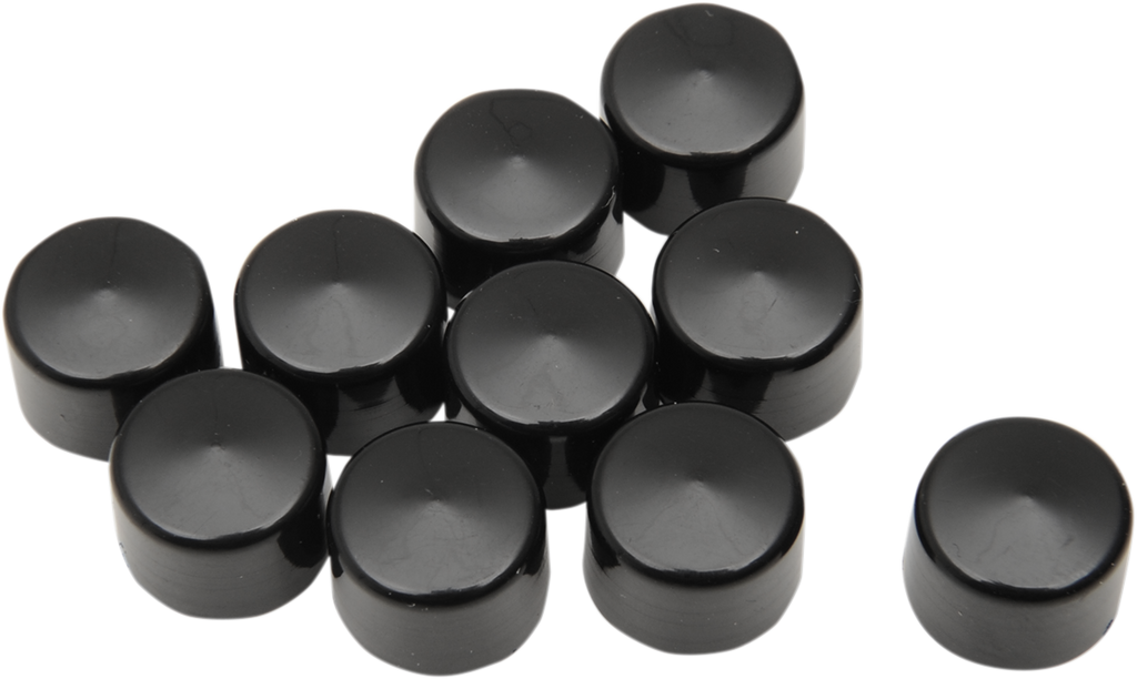 DRAG SPECIALTIES Bolt Covers - Allen/Socket - 3/8" - Black - 10 Pack 352085