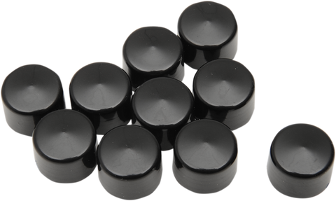 DRAG SPECIALTIES Bolt Covers - Allen/Socket - 3/8" - Black - 10 Pack 352085