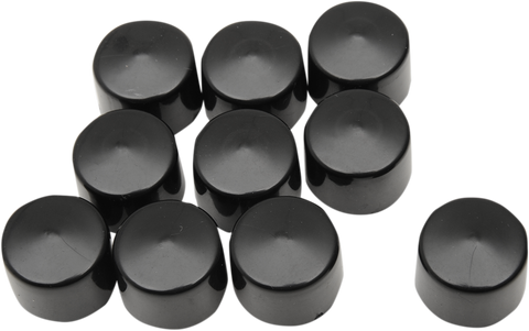 DRAG SPECIALTIES Bolt Covers - Hex - 5/8" - Black - 10 Pack 352086