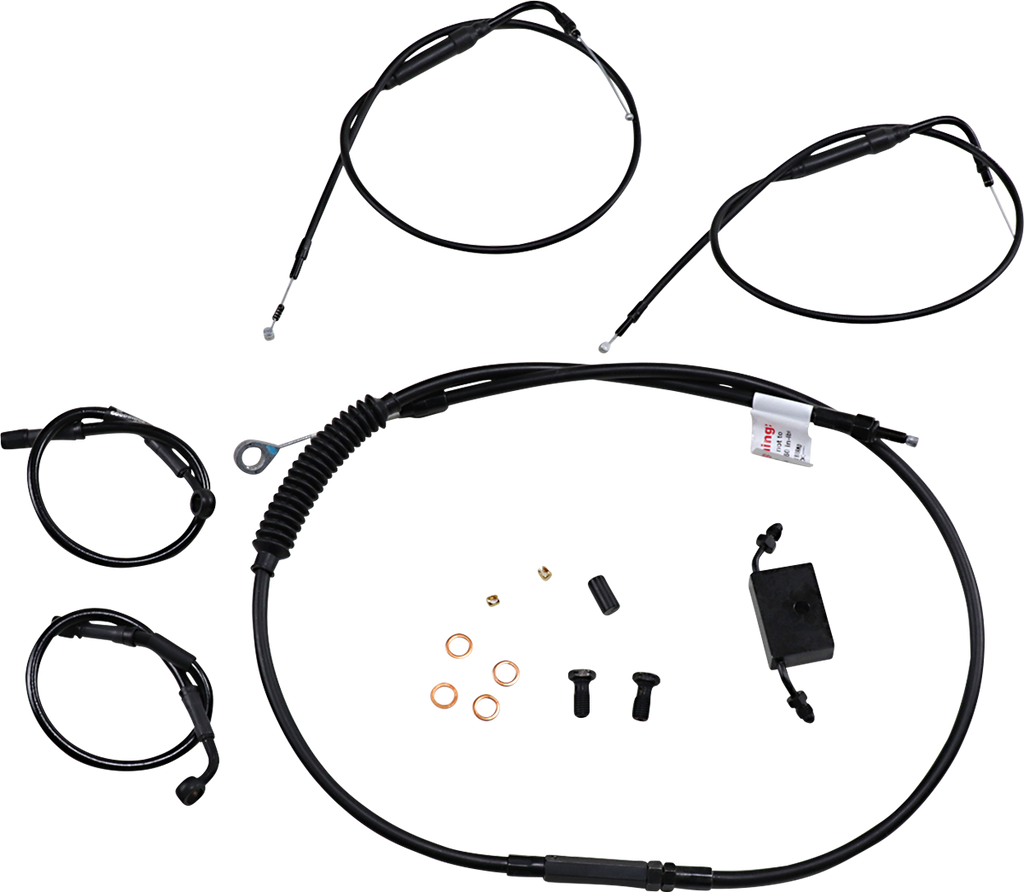 BURLY BRAND Handlebar Cable and Brake Line Kit - Extended - Sportsters - Clubman Handlebars - ABS B30-1270