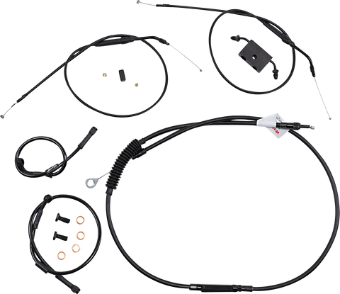 BURLY BRAND Handlebar Cable and Brake Line Kit - Extended - Sportsters - Tracker/Scrambler Handlebars - ABS B30-1271