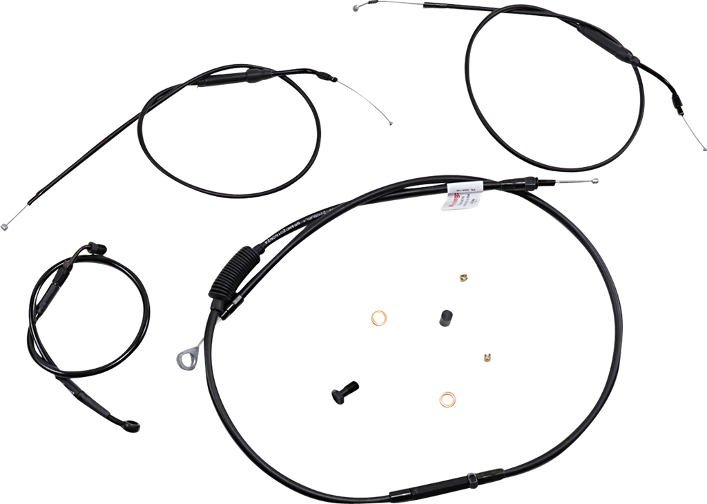 BURLY BRAND Handlebar Cable and Brake Line Kit - Extended - Sportsters - Tracker/Scrambler Handlebars - ABS B30-1272