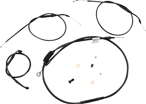 BURLY BRAND Handlebar Cable and Brake Line Kit - Extended - Sportsters - Tracker/Scrambler Handlebars - ABS B30-1272