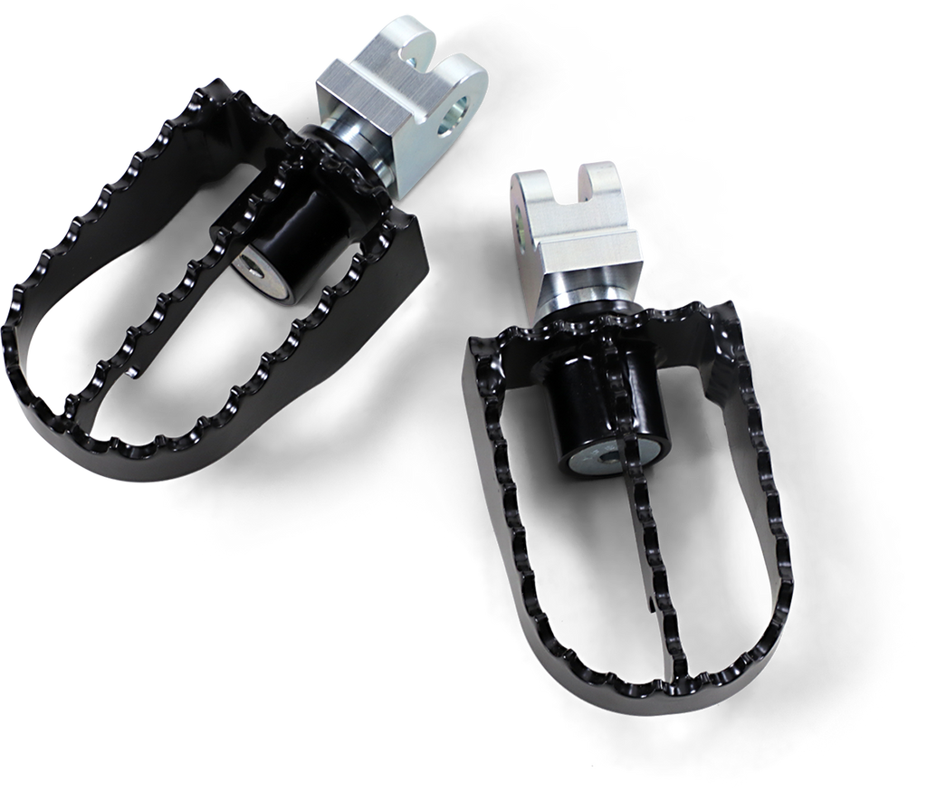 BURLY BRAND MX Footpegs - Driver - Black/Chrome B13-1005B
