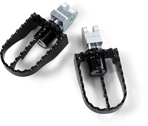 BURLY BRAND MX Footpegs - Driver - Black/Chrome B13-1005B