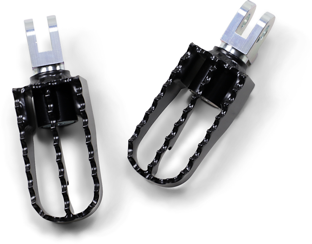 BURLY BRAND MX Footpegs - Passenger - Black/Chrome B13-1006B