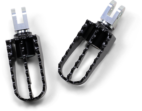 BURLY BRAND MX Footpegs - Passenger - Black/Chrome B13-1006B