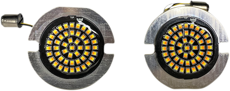 CUSTOM DYNAMICS Amber/White LED Turn Signal Inserts GEN-4-AW-1157T
