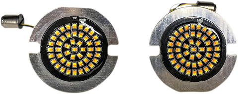 CUSTOM DYNAMICS Amber/White LED Turn Signal Inserts GEN-4-AW-1157T