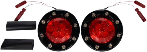 CUSTOM DYNAMICS ProBEAM? Bullet Ringz* LED Turn Signals - Black/Red PB-BR-RR-IND-BR