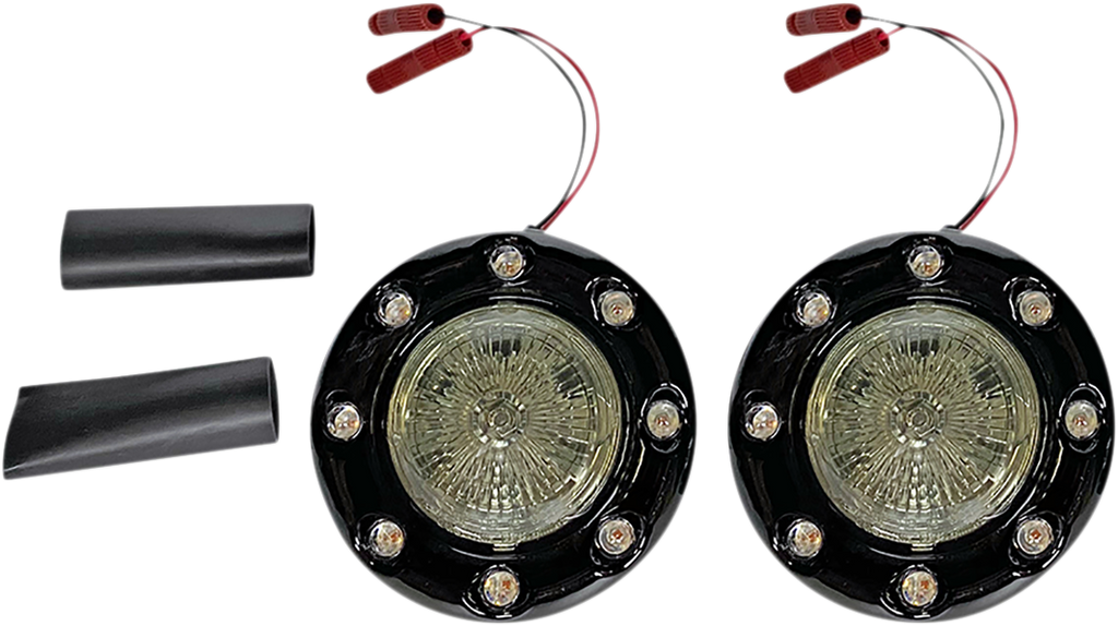 CUSTOM DYNAMICS ProBEAM? Bullet Ringz* LED Turn Signals - Black/Smoke PB-BR-RR-IND-BS