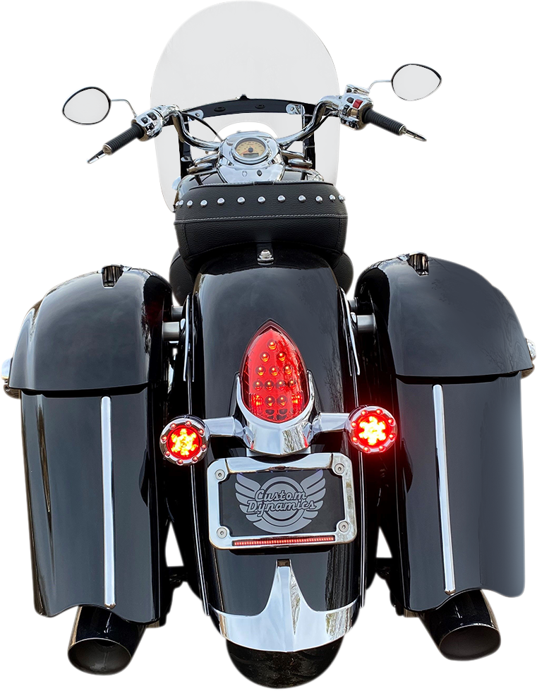 CUSTOM DYNAMICS ProBEAM? Bullet Ringz* LED Turn Signals - Chrome/Smoke PB-BR-RR-IND-CS