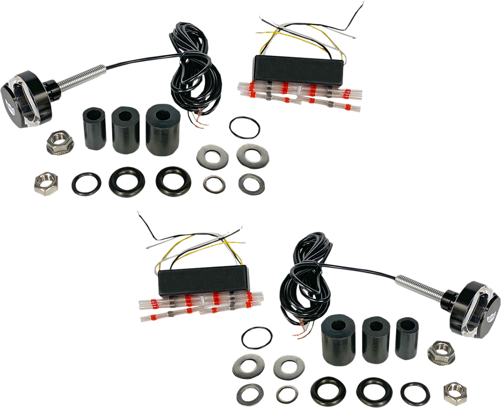CUSTOM DYNAMICS Handlebar End Dual LED Lights - Universal CD-BAR-END-AW-B