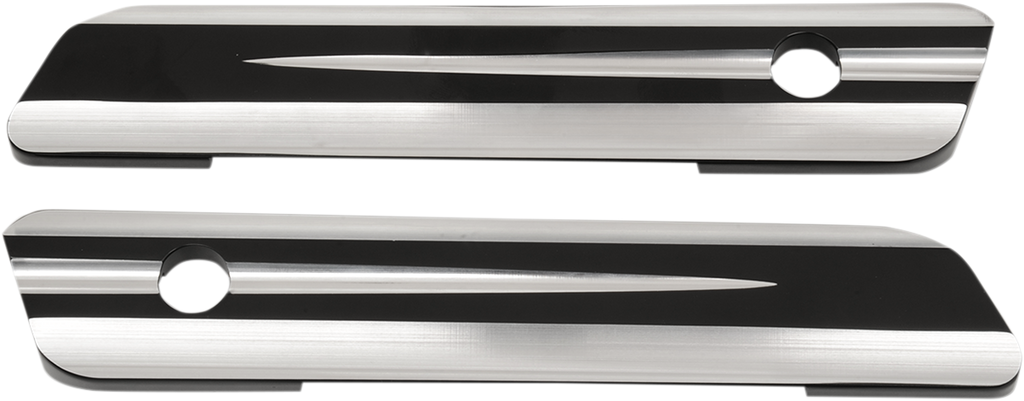 DRAG SPECIALTIES Hinge Covers - Black - FL '14-'23 S77-0149B